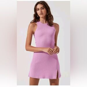 ASTR pink mini ribbed dress size XS